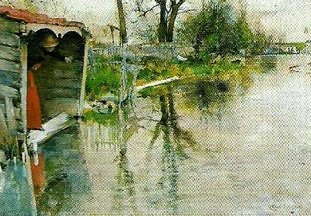 Carl Larsson vid loing grez-grez-sur-loing oil painting picture